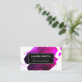 Geschilderd met kwast visitekaartje (Staand voorkant)