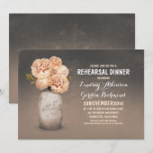 Geschilderd metselaarpotje rustieke repetitie dine kaart (Voorkant / Achterkant)