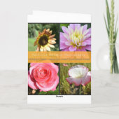 Geschilderd nam de BloemenKaart van het Citaat van Kaart (Achterkant)