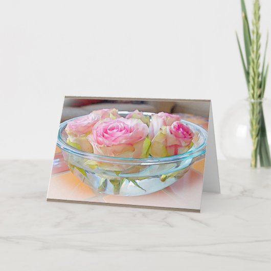 Geschilderd nam het Lege Wenskaart van de Kom toe Kaart (Voorkant)