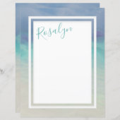 Geschilderd Ocean Border Paper (Voorkant / Achterkant)