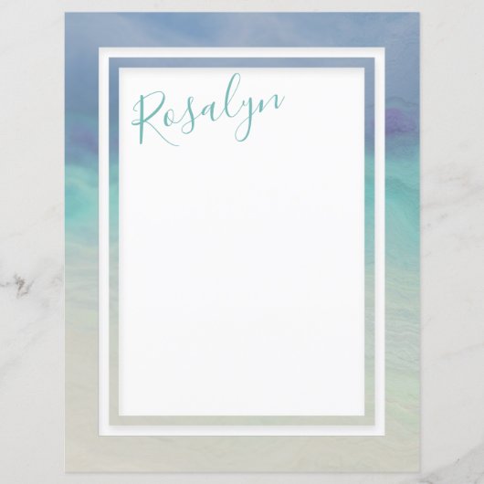 Geschilderd Ocean Border Paper (Voorkant)