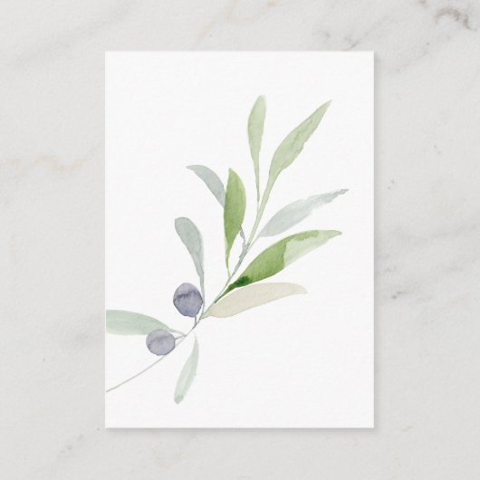 Geschilderd Olive BRUILOFT Hotel detail Accommodat Informatiekaartje (Achterkant)