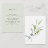 Geschilderd Olive BRUILOFT Hotel detail Accommodat Informatiekaartje (Voorkant / Achterkant)