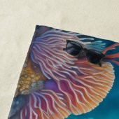 Geschilderd onderwater rif scène vissen koraal strandlaken (In situ)