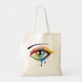 Geschilderd Oog Tote Bag (Voorkant)