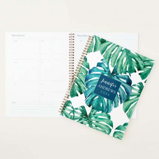 Geschilderd palmleder planner (Display)