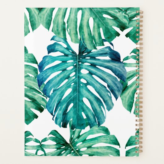 Geschilderd palmleder planner (Achterkant)