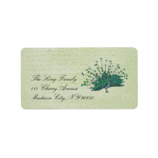 Geschilderd Peacock Label