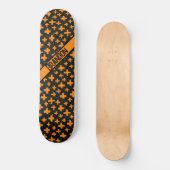 Geschilderd Plus in Sinaasappel met Naam Persoonlijk Skateboard (Voorkant)