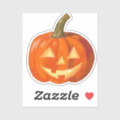 Geschilderd pompoengezicht sticker (Vel)