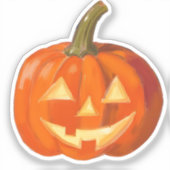 Geschilderd pompoengezicht sticker (Voorkant)