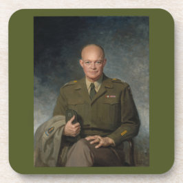 Geschilderd portret van generaal Dwight Eisenhower Bier Onderzetter