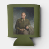 Geschilderd portret van generaal Dwight Eisenhower Blikjeskoeler (Achterkant)