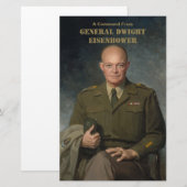 Geschilderd portret van generaal Dwight Eisenhower Briefpapier (Voorkant / Achterkant)