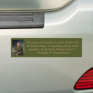 Geschilderd portret van generaal Dwight Eisenhower Bumpersticker