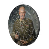 Geschilderd portret van generaal Dwight Eisenhower Dartbord (Voorkant Rechts)