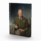 Geschilderd portret van generaal Dwight Eisenhower Fotoblokken (Rechts)