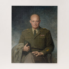 Geschilderd portret van generaal Dwight Eisenhower Legpuzzel