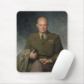 Geschilderd portret van generaal Dwight Eisenhower Muismat (Met muis)