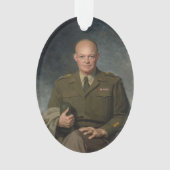 Geschilderd portret van generaal Dwight Eisenhower Ornament (voorkant)