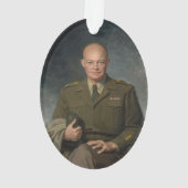 Geschilderd portret van generaal Dwight Eisenhower Ornament (achterkant)