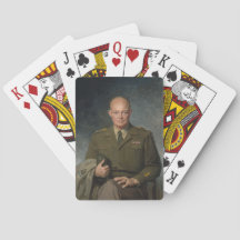 Geschilderd portret van generaal Dwight Eisenhower