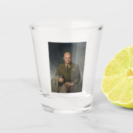 Geschilderd portret van generaal Dwight Eisenhower Shot Glas