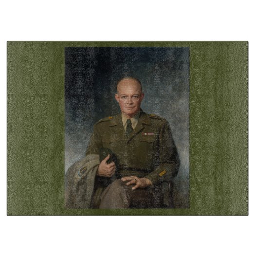 Geschilderd portret van generaal Dwight Eisenhower Snijplank (Voorkant)