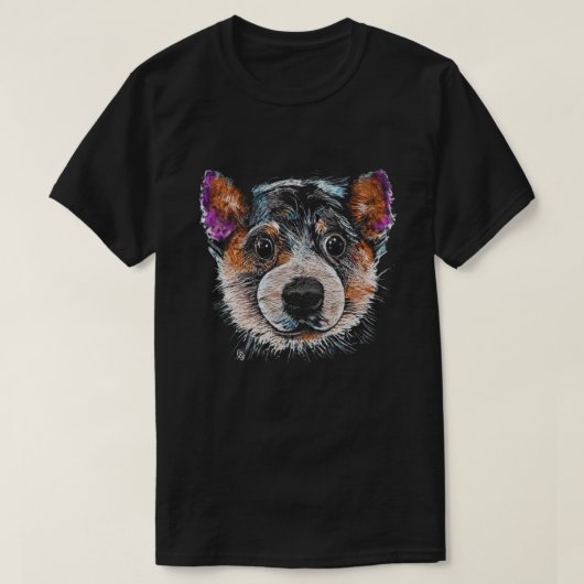 Geschilderd Puppy T-shirt (Design voorkant)