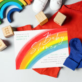 Geschilderd Rainbow Classic Baby shower Kaart