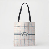geschilderd raster tote bag (Voorkant)