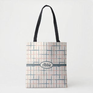 geschilderd raster tote bag