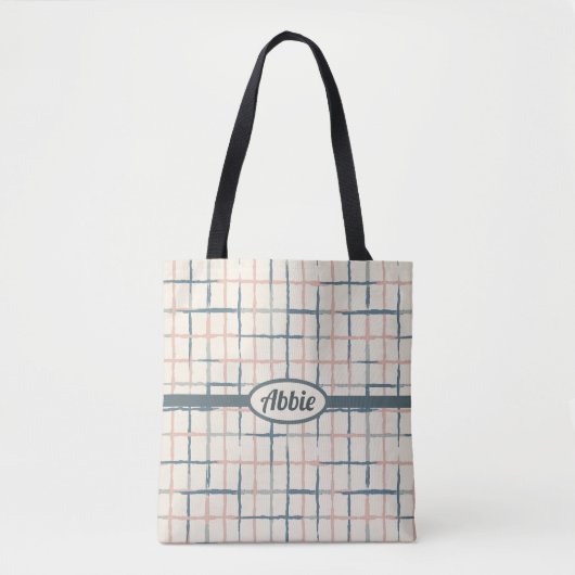 geschilderd raster tote bag (Voorkant)