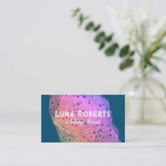 geschilderd regenboog Visitekaartje (Staand voorkant)