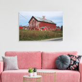 Geschilderd Rood Canvas Afdruk (Insitu (Woonkamer))