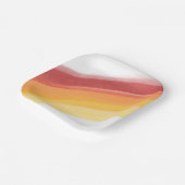 Geschilderd rood geel Sinaasappel regenboog Verjaa Papieren Bordje (Gebogen)