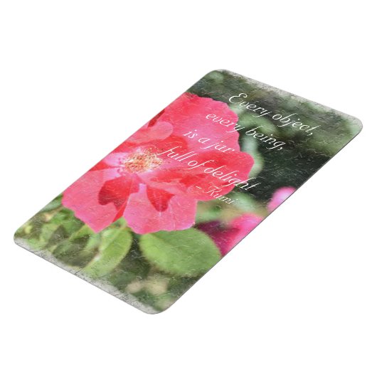 Geschilderd Roos Bloementuin Rumi Quote Magnet Magneet (Linkerzijde)