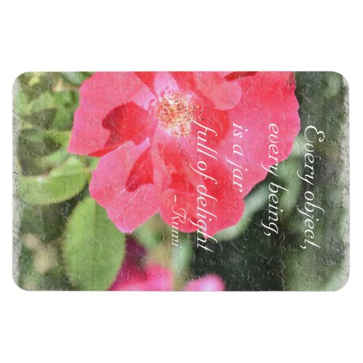 Geschilderd Roos Bloementuin Rumi Quote Magnet Magneet (Horizontaal)