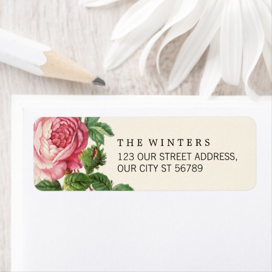 Geschilderd Roos Boho bruiloft Etiket (Insitu)