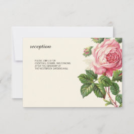 Geschilderd Roos Boho bruiloft Kaart