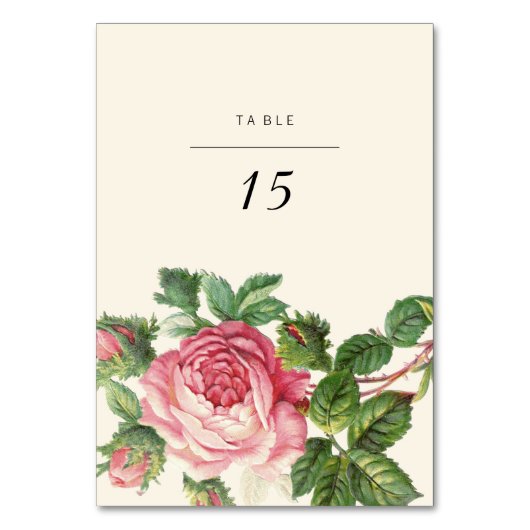 Geschilderd Roos Boho bruiloft Kaart (Voorkant)