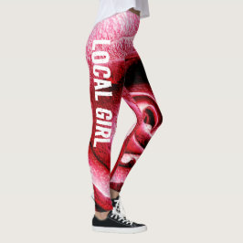 GESCHILDERD ROOS LOKAAL MEISJE LEGGINGS