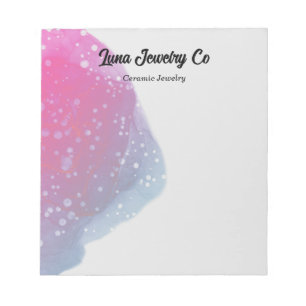 Geschilderd roze regenboog bedrijf notitieblok