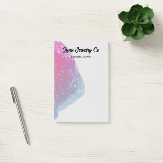 Geschilderd roze regenboog bedrijf post-it® notes (Kantoor)