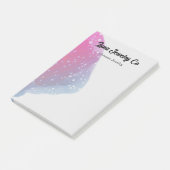 Geschilderd roze regenboog bedrijf post-it® notes (Schuin)