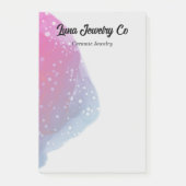 Geschilderd roze regenboog bedrijf post-it® notes (Voorkant)