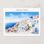 Geschilderd Santorini in Griekenland Briefkaart (Voorkant)