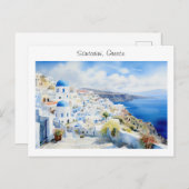 Geschilderd Santorini in Griekenland Briefkaart (Voorkant / Achterkant)