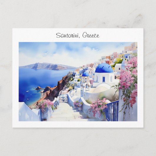 Geschilderd Santorini in Griekenland Briefkaart (Voorkant)